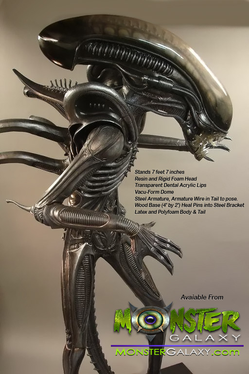 Life-size  Alien Figure Statue Lifesize Alien Figure  Lifesized Alien Replica, Horror, Sci-Fi Memorabilia, Movie Alien Prop Figures Monster Alien Movies and Hollywood Props & Movie Replicas