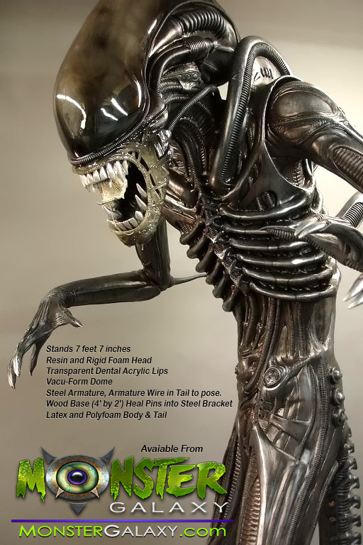 Life-size Alien Figure Statue Lifesize Alien Figure  Lifesized Alien Replica, Horror, Sci-Fi Memorabilia, Movie Alien Prop Figures Monster Alien Movies and Hollywood Props & Movie Replicas